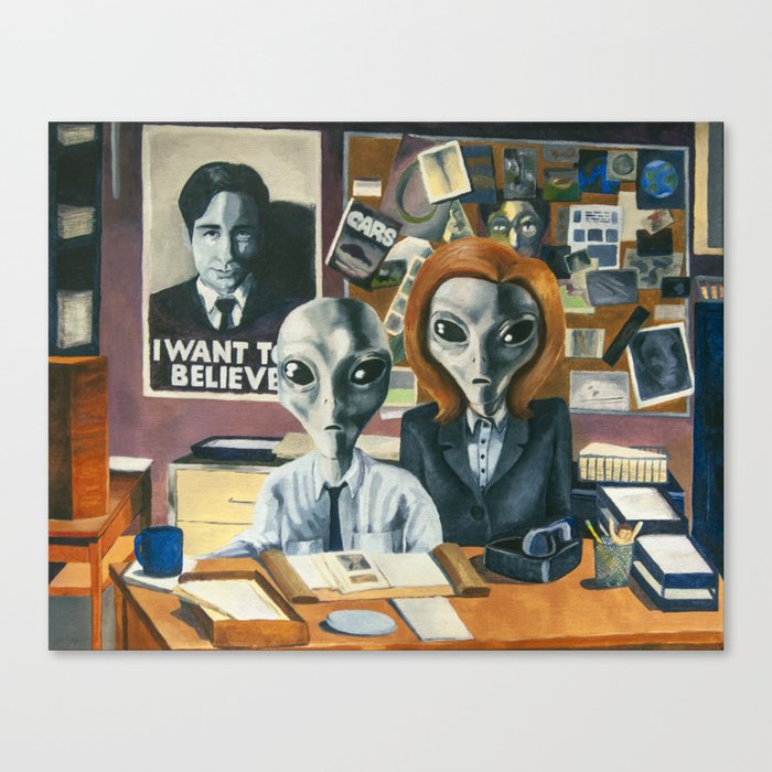 X-Files - Agent Grey Canvas Print