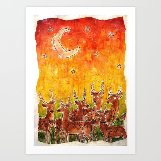 Deer Herd Art Print
