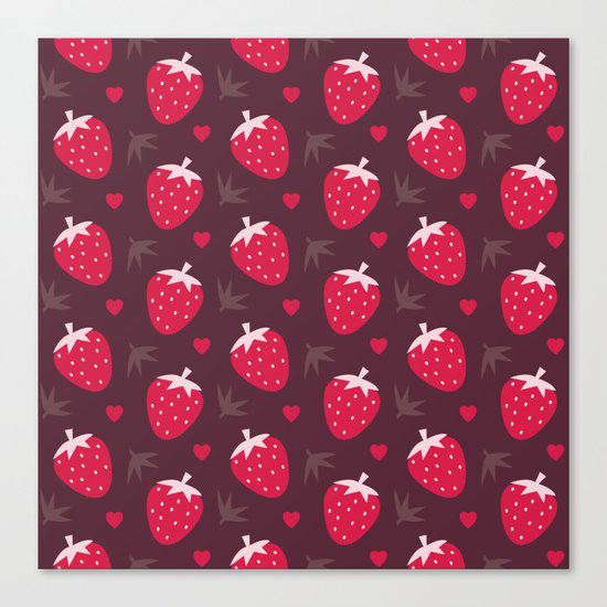 STRAWBERRIES AND CHOCOLATE Canvas Print