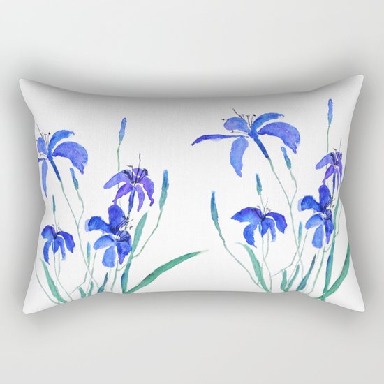 blue day lily Rectangular Pillow