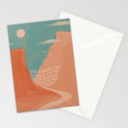 Warm Canyons - What Is Meant To Be - Quote Stationery Card