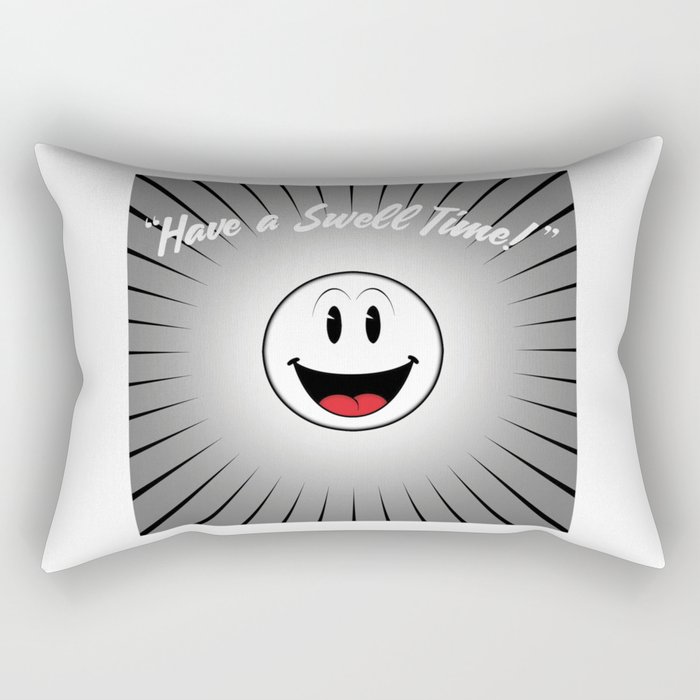 Swell time. Vintage cartoon Smiley Rectangular Pillow