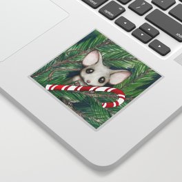 Christmas Mouse Sticker