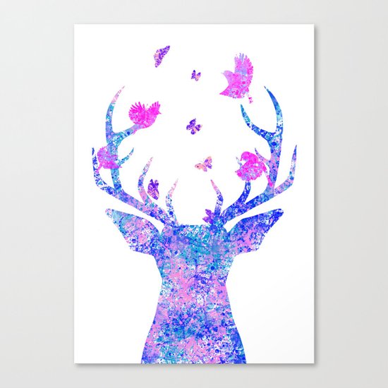 Flying Amongst the Antlers Canvas Print