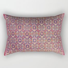 Bijar Kurdish Persian  Antique Tribal Rug Print Rectangular Pillow