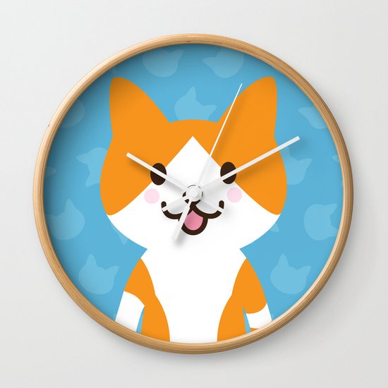 Happy Cat Wall Clock