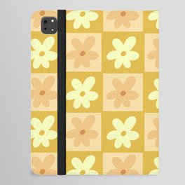Butter Yellow Spring Retro Flower Pop iPad Folio Case