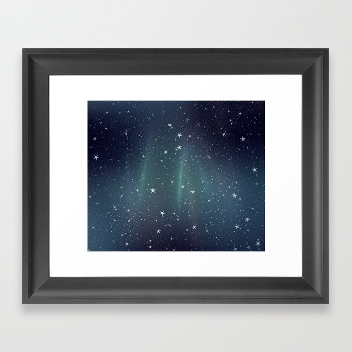 Aurora Stars Framed Art Print