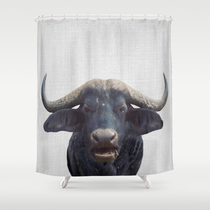 African Buffalo - Colorful Shower Curtain