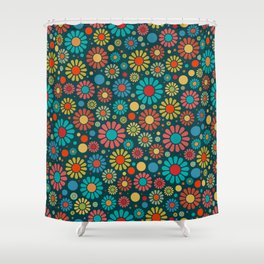 Mod flower pattern Shower Curtain