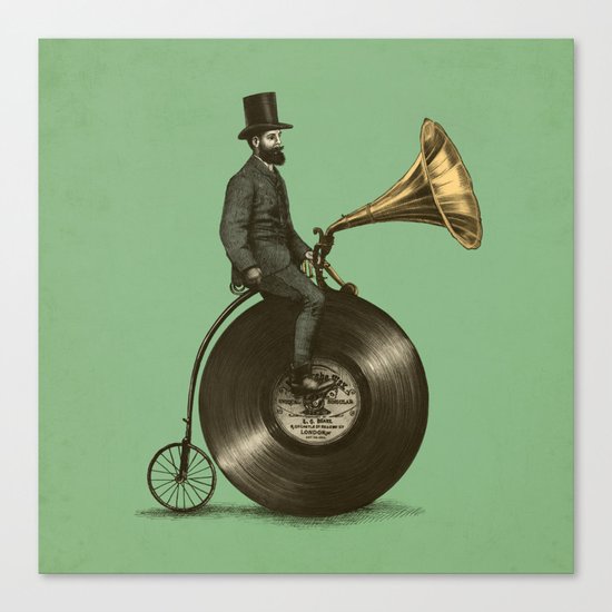 Music Man (Green Option) Canvas Print
