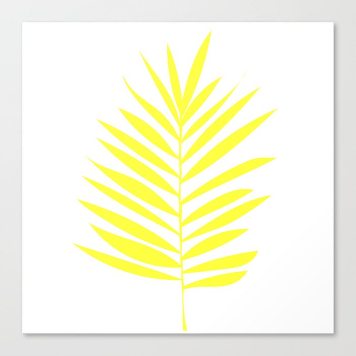Palma - Bright Colorful Minimal Modern FLoral Plam Leaf Art Design Canvas Print