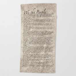 US Constitution - United States Bill of Rights Beach Towel