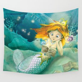 How mermaids get new books Wall Tapestry