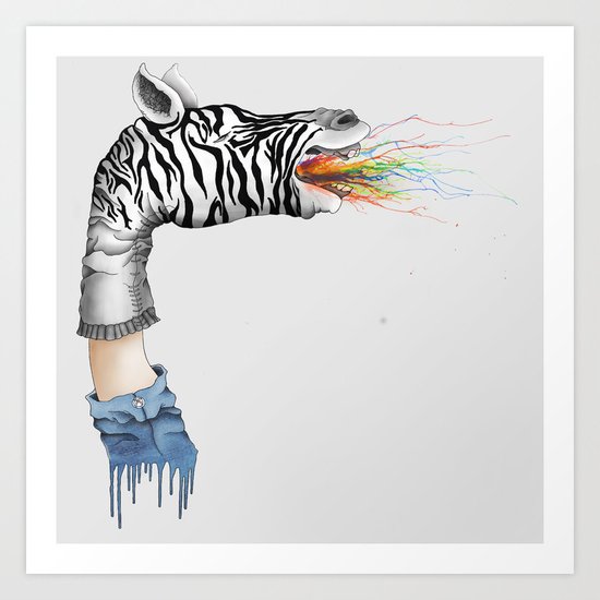 Sock Puppet Allergies Art Print