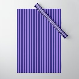 [ Thumbnail: Midnight Blue and Purple Colored Lines Pattern Wrapping Paper ]