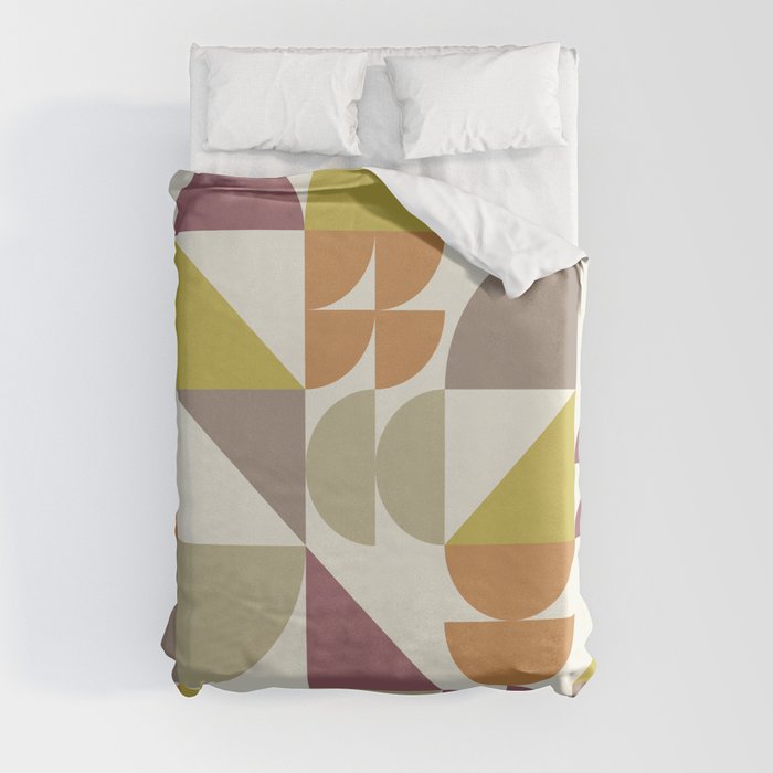 Geometrical modern classic shapes composition 21 Duvet Cover