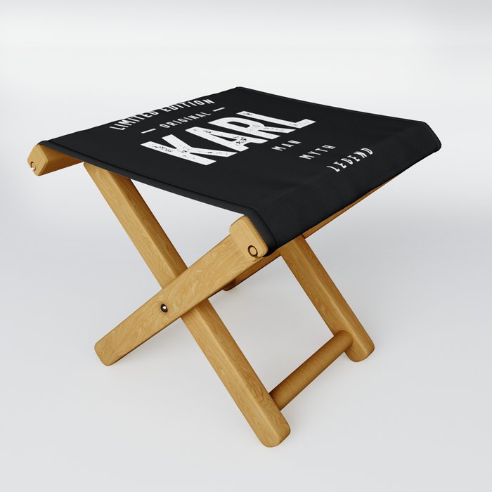 Mens Funny Personalized Name Karl Folding Stool