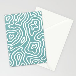 Topographic Abstract | Turquoise Stationery Card