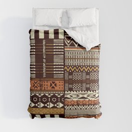 Tribal African style fabric patchwork abstract vintage seamless pattern ethnic wallpaper Comforter