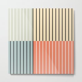 Color Block Minimal Line Abstract 1 Metal Print