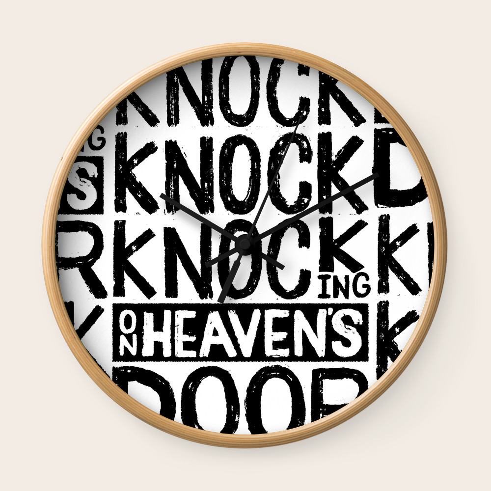 Knock Knock Knocking On Heaven S Door Wall Clock By
