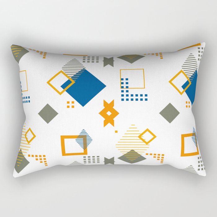 Geometric Pop Art Pattern Rectangular Pillow