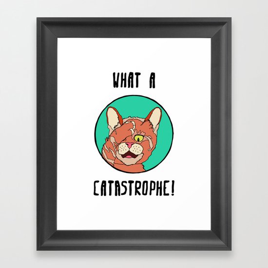 Catastrophe Cat Framed Art Print
