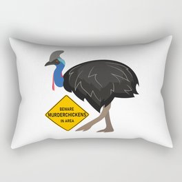 Beware: Murderchickens Rectangular Pillow