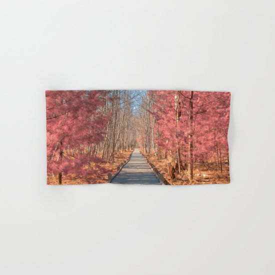 Jesup Boardwalk Trail - Tickle Me Pink Hand & Bath Towel