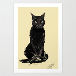 Black Cat Art Print