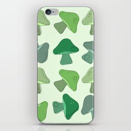 Mushroom Pattern In Green |  iPhone Skin