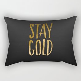 stay gold Rectangular Pillow