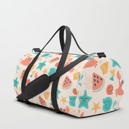 Stars And Crab Summer Beach Collection Duffle Bag