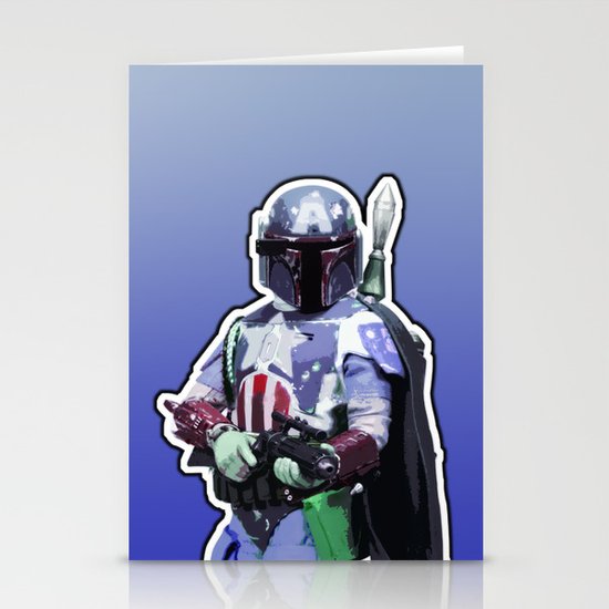 Captain Fett Stationery Cards