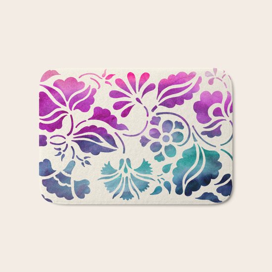 Vintage Floral Bath Mat
