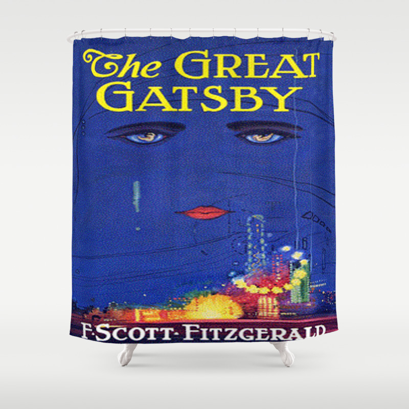 The Great Gatsby Vintage Book Cover Fitzgerald Shower Curtain By Quoteme Society6