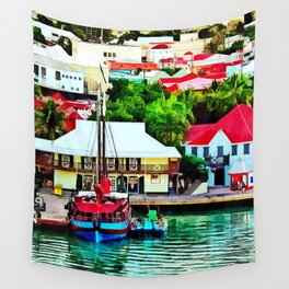 Antigua - St. Johns Harbor Early Morning Wall Tapestry