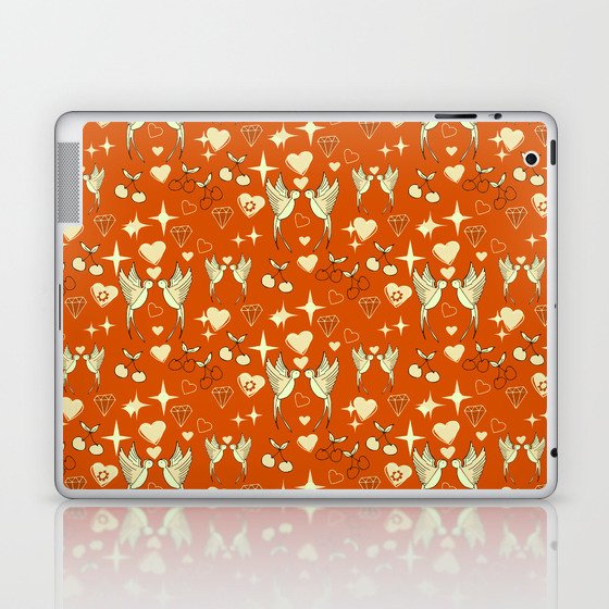 Kitsch Valentine Orange Laptop & iPad Skin