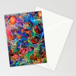 Swirling Color Composition Stationery Card