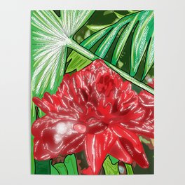 Red flowers Poster