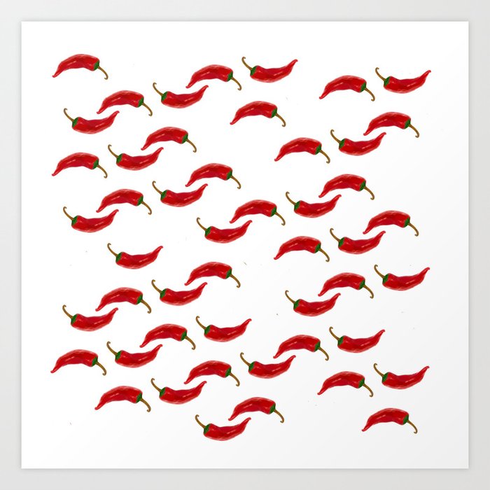Hot red Chili pepper Art Print