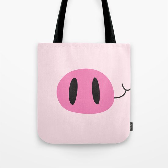 Happy Pig Minimalist Tote Bag