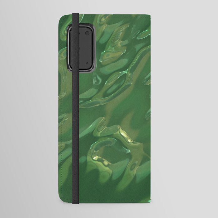 Luxury green fluid background Android Wallet Case