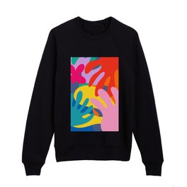 Abstract Tropical Art Inspired by Matisse Kids Crewneck