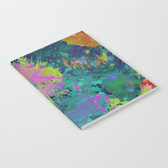 Messy Art I - Abstract, paint splatter painting, random, chaotic and messy artwork Notebook