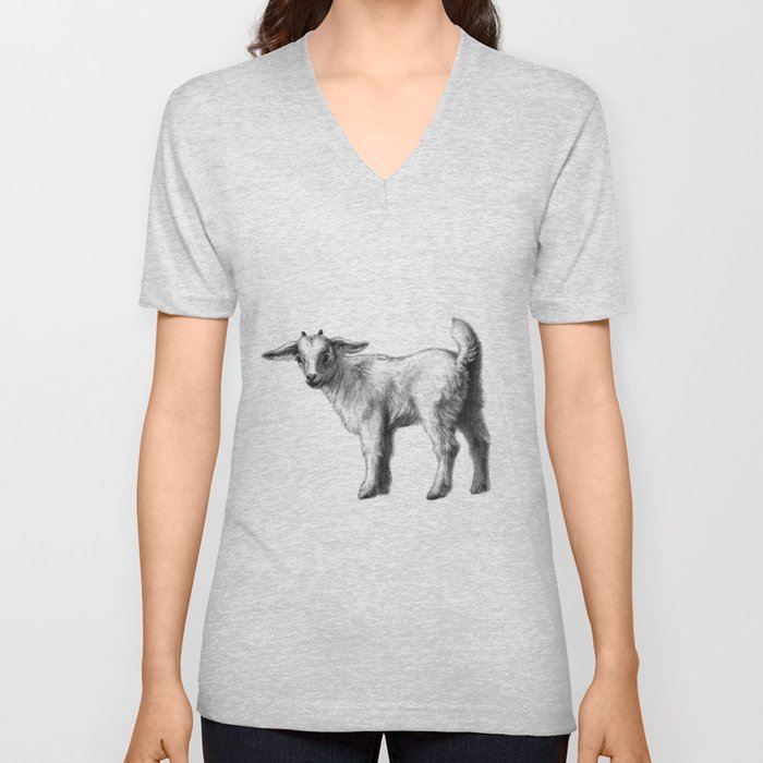 Goat baby G147 V Neck T Shirt