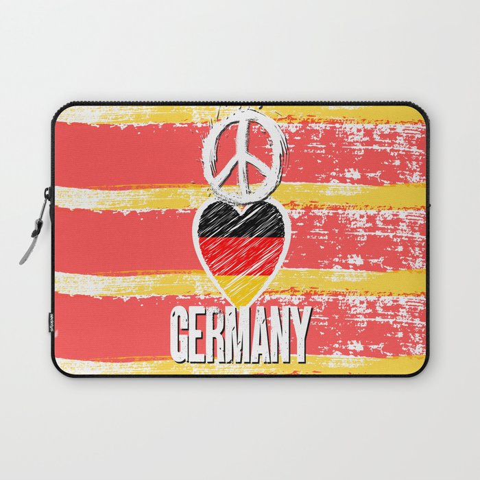 Peace, Love, Germany Laptop Sleeve