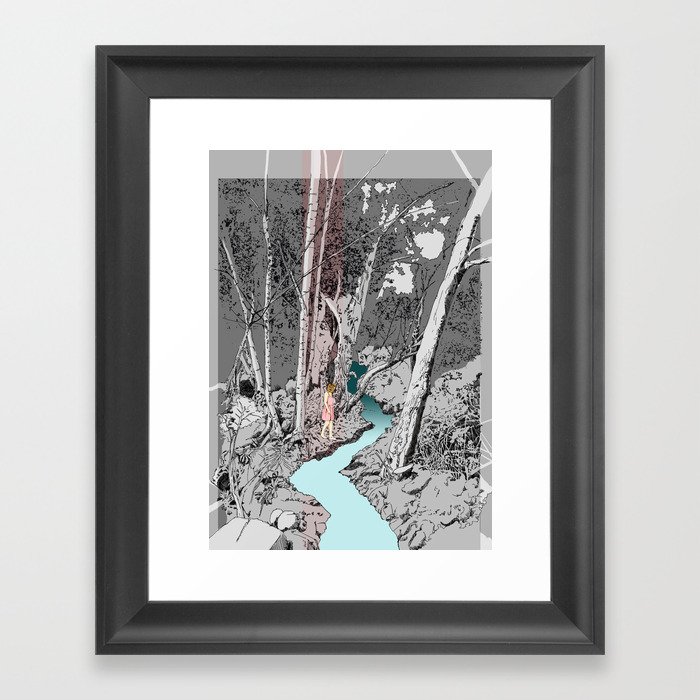 Crossing River Framed Art Print
