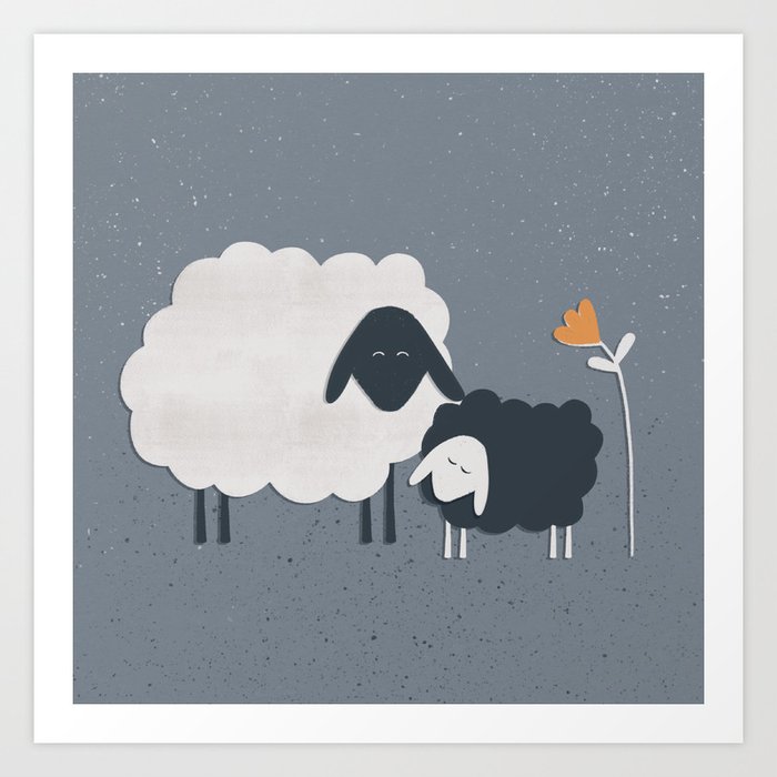 Farm animals - sheep Art Print